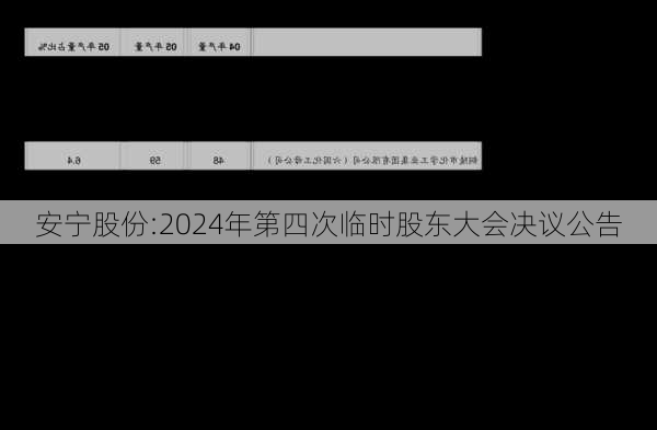 安宁股份:2024年第四次临时股东大会决议公告