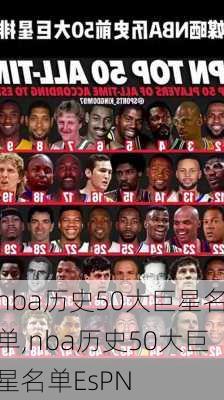 nba历史50大巨星名单,nba历史50大巨星名单EsPN