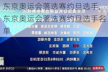 东京奥运会落选赛约旦选手,东京奥运会落选赛约旦选手名单