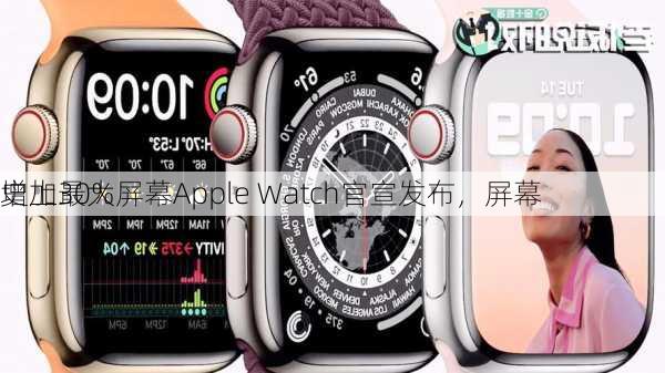 史上最大屏幕Apple Watch官宣发布，屏幕
增加30%