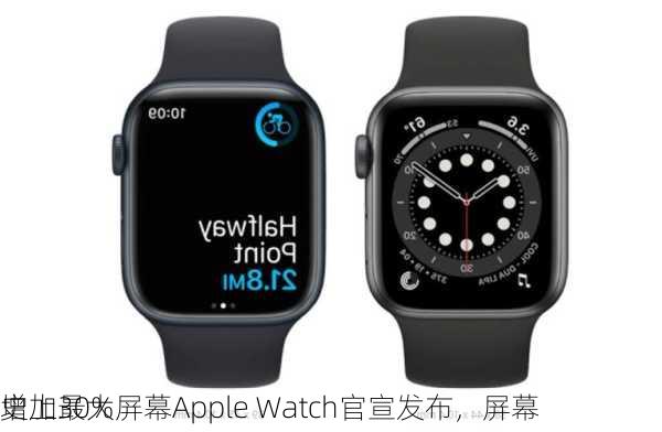 史上最大屏幕Apple Watch官宣发布，屏幕
增加30%