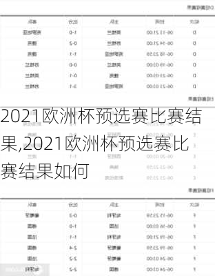 2021欧洲杯预选赛比赛结果,2021欧洲杯预选赛比赛结果如何