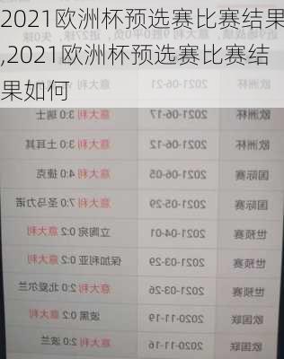 2021欧洲杯预选赛比赛结果,2021欧洲杯预选赛比赛结果如何