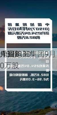 中国旭阳集团9月11
斥资8
.13万
元回购300万股