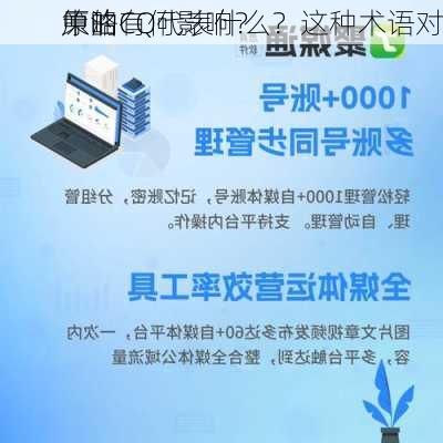 原油
中的CQ代表什么？这种术语对
策略有何影响？