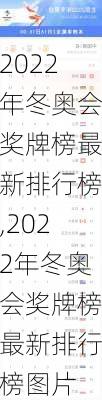 2022年冬奥会奖牌榜最新排行榜,2022年冬奥会奖牌榜最新排行榜图片