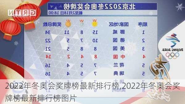 2022年冬奥会奖牌榜最新排行榜,2022年冬奥会奖牌榜最新排行榜图片