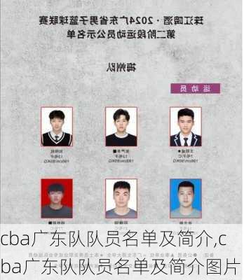 cba广东队队员名单及简介,cba广东队队员名单及简介图片