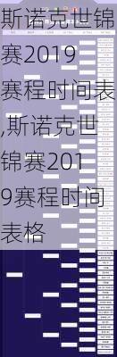 斯诺克世锦赛2019赛程时间表,斯诺克世锦赛2019赛程时间表格