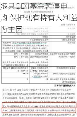 多只QDII基金暂停申购 保护现有持有人利益为主因