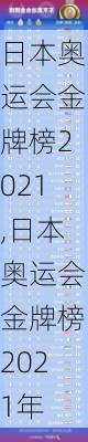 日本奥运会金牌榜2021,日本奥运会金牌榜2021年