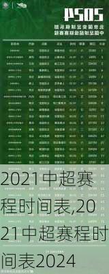 2021中超赛程时间表,2021中超赛程时间表2024