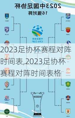 2023足协杯赛程对阵时间表,2023足协杯赛程对阵时间表格