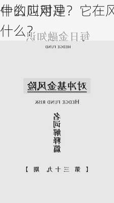 什么叫对冲？它在风险
中的应用是什么？