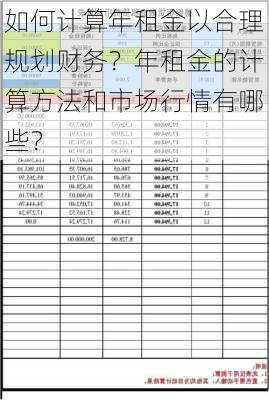 如何计算年租金以合理规划财务？年租金的计算方法和市场行情有哪些？