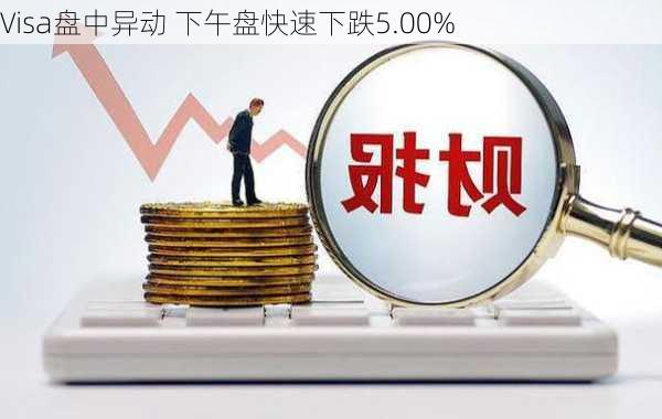 Visa盘中异动 下午盘快速下跌5.00%