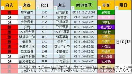 冰岛队世界杯,冰岛队世界杯最好成绩