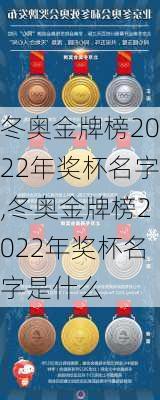 冬奥金牌榜2022年奖杯名字,冬奥金牌榜2022年奖杯名字是什么