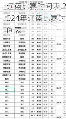 辽篮比赛时间表,2024年辽篮比赛时间表