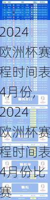 2024欧洲杯赛程时间表4月份,2024欧洲杯赛程时间表4月份比赛