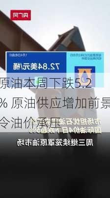 
原油本周下跌5.2% 原油供应增加前景令油价承压