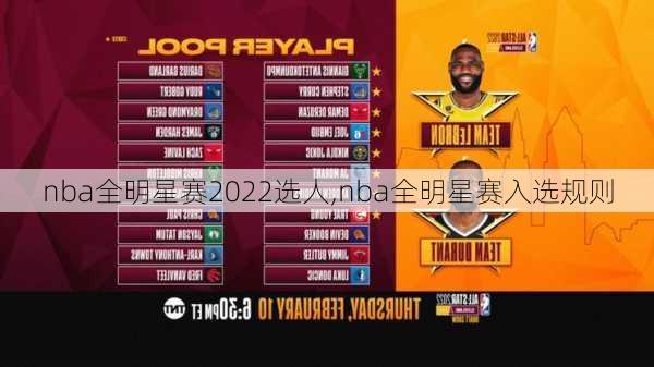 nba全明星赛2022选人,nba全明星赛入选规则