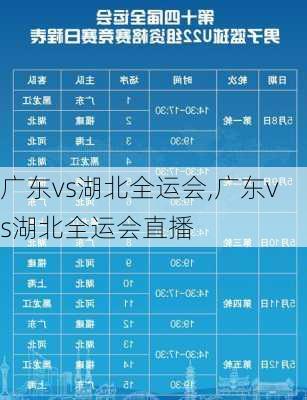 广东vs湖北全运会,广东vs湖北全运会直播