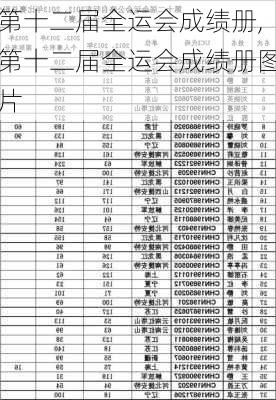 第十二届全运会成绩册,第十二届全运会成绩册图片