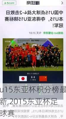 u15东亚杯积分榜最新,2015东亚杯足球赛