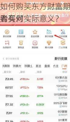 如何购买东方财富期货？这种购买对
者有何实际意义？