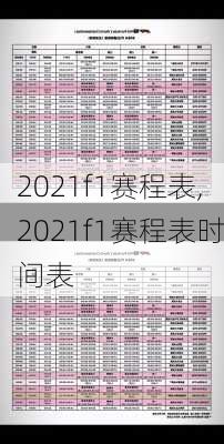 2021f1赛程表,2021f1赛程表时间表