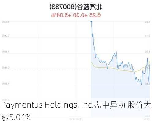 Paymentus Holdings, Inc.盘中异动 股价大涨5.04%