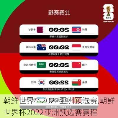 朝鲜世界杯2022亚洲预选赛,朝鲜世界杯2022亚洲预选赛赛程