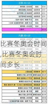 比赛冬奥会时间,比赛冬奥会时间多长