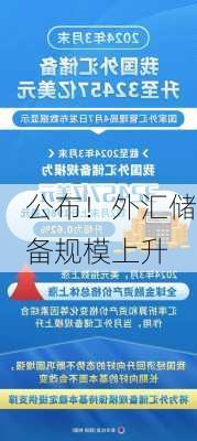 
公布！外汇储备规模上升