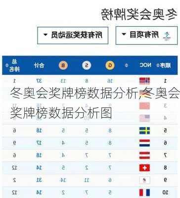 冬奥会奖牌榜数据分析,冬奥会奖牌榜数据分析图