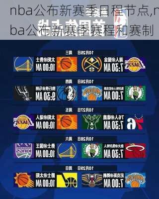 nba公布新赛季日程节点,nba公布新赛季赛程和赛制