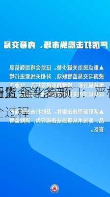 证监会等多部门：严格
期货
行为 强化高频
全过程
