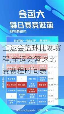 全运会篮球比赛赛程,全运会篮球比赛赛程时间表