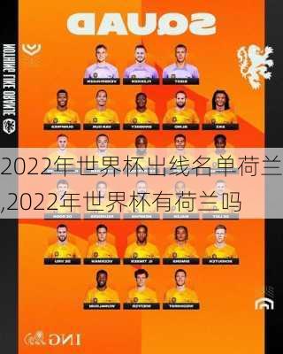 2022年世界杯出线名单荷兰,2022年世界杯有荷兰吗