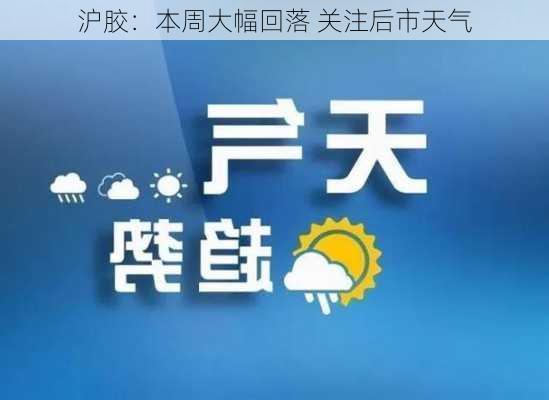 沪胶：本周大幅回落 关注后市天气