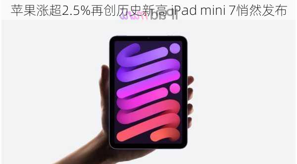 苹果涨超2.5%再创历史新高 iPad mini 7悄然发布