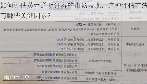 如何评估黄金道明证券的市场表现？这种评估方法有哪些关键因素？