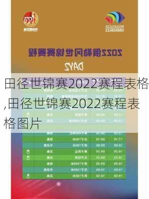 田径世锦赛2022赛程表格,田径世锦赛2022赛程表格图片