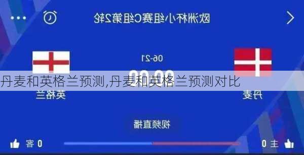 丹麦和英格兰预测,丹麦和英格兰预测对比