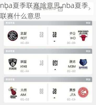 nba夏季联赛啥意思,nba夏季联赛什么意思