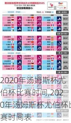 2020年汤姆斯杯尤伯杯比赛时间,2020年汤姆斯杯尤伯杯比赛时间表