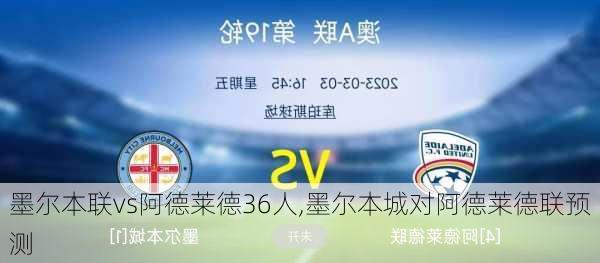 墨尔本联vs阿德莱德36人,墨尔本城对阿德莱德联预测