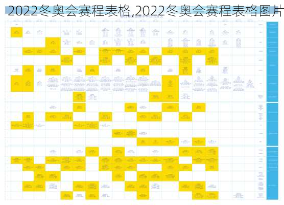 2022冬奥会赛程表格,2022冬奥会赛程表格图片