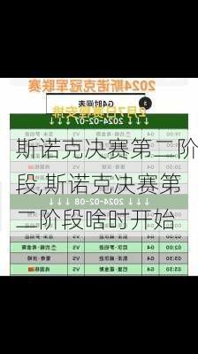 斯诺克决赛第二阶段,斯诺克决赛第二阶段啥时开始